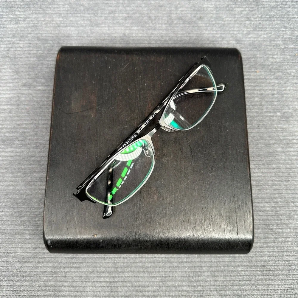 Design Optics Black Tortoise Semi Rimless Cat Eye y2k Reading Glasses SS0116 vtg